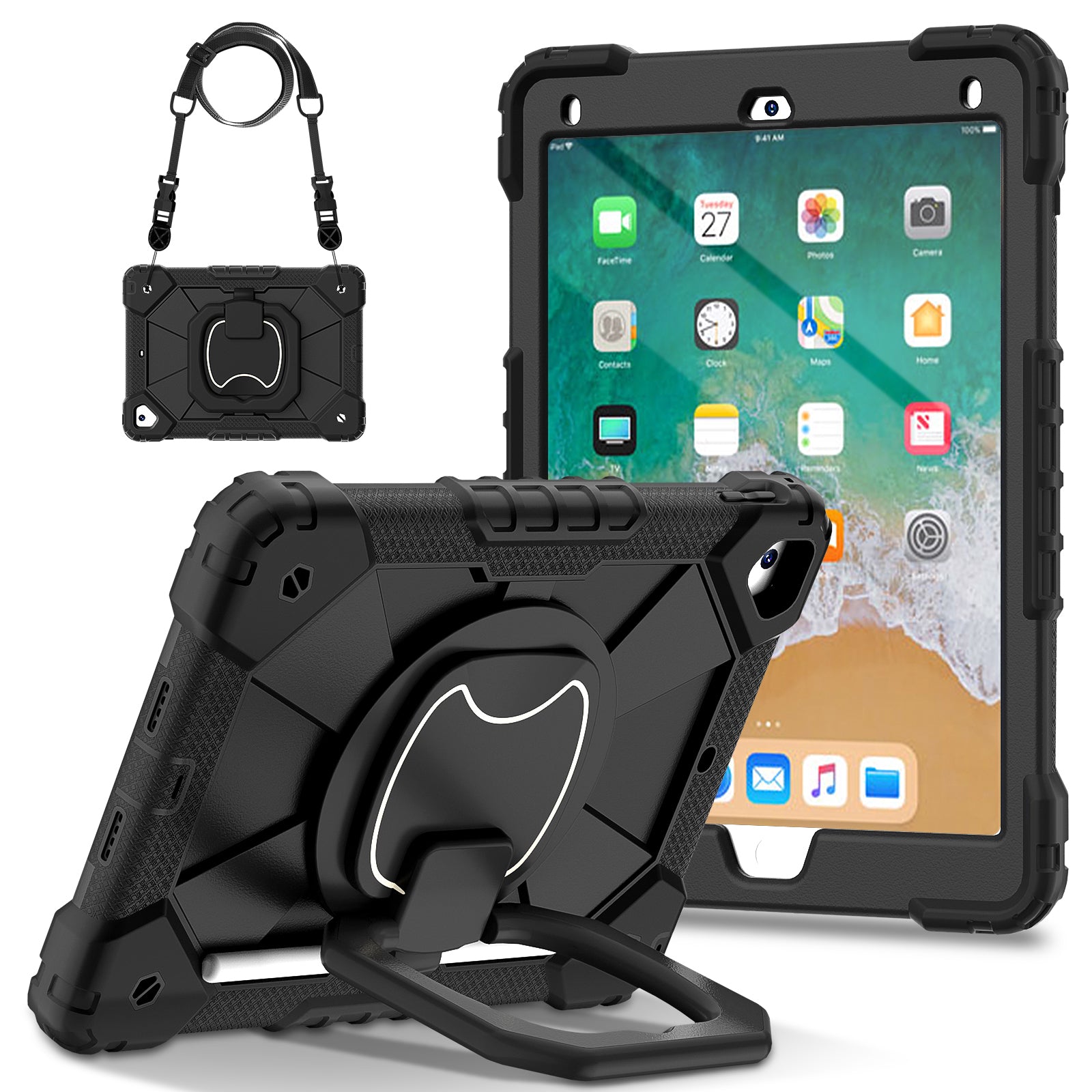 C3 for iPad Pro 9.7 inch (2016) / iPad 9.7-inch (2017) / (2018) Tablet Case Cover Handle Kickstand C3 for iPad Pro 9.7 inch (2016) / iPad 9.7-inch (2017) / (2018) Tablet Case Cover Handle Kickstand